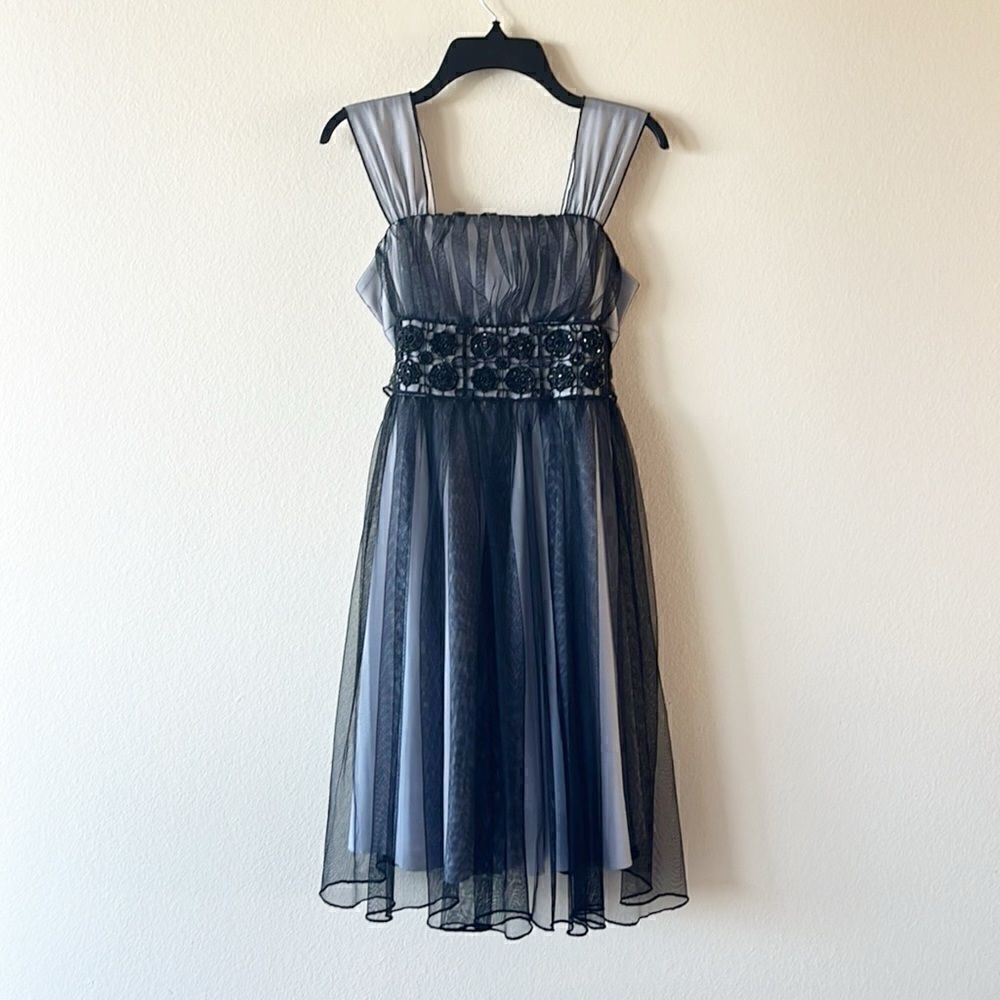 My Michelle Black and White Lace Dress